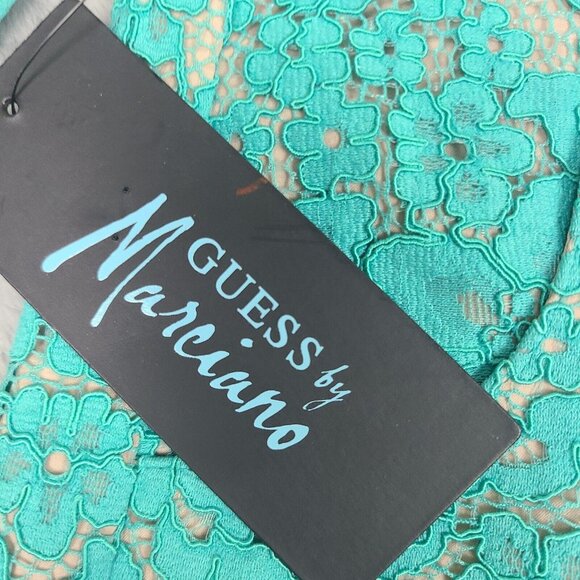 Marciano‎ by Guess High Waisted Teal lace short Size 4 - Picture 3 of 12
